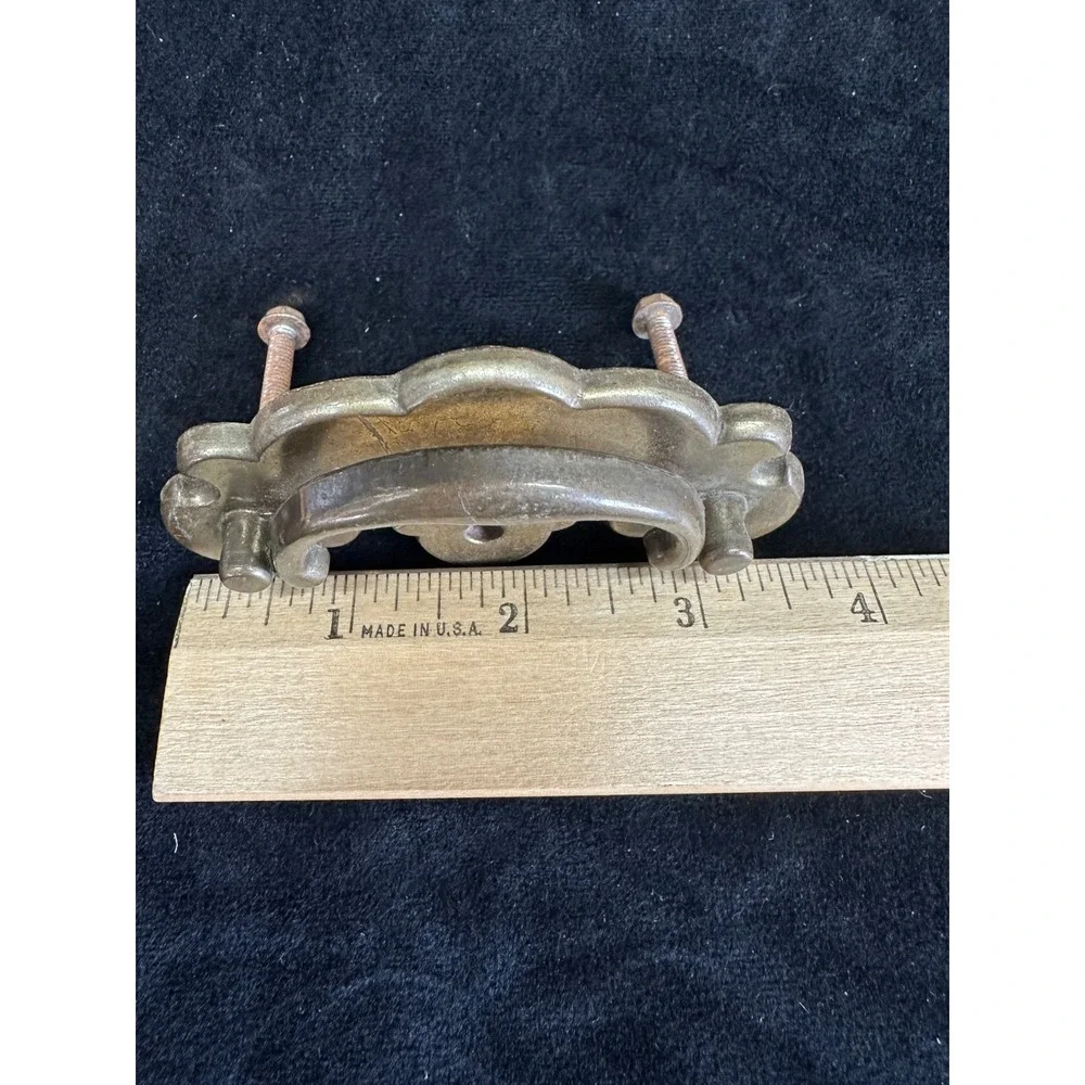 Vintage Brass Drawer Pulls Vintage Hardware Keyhole Bail Pull MCM 3.5